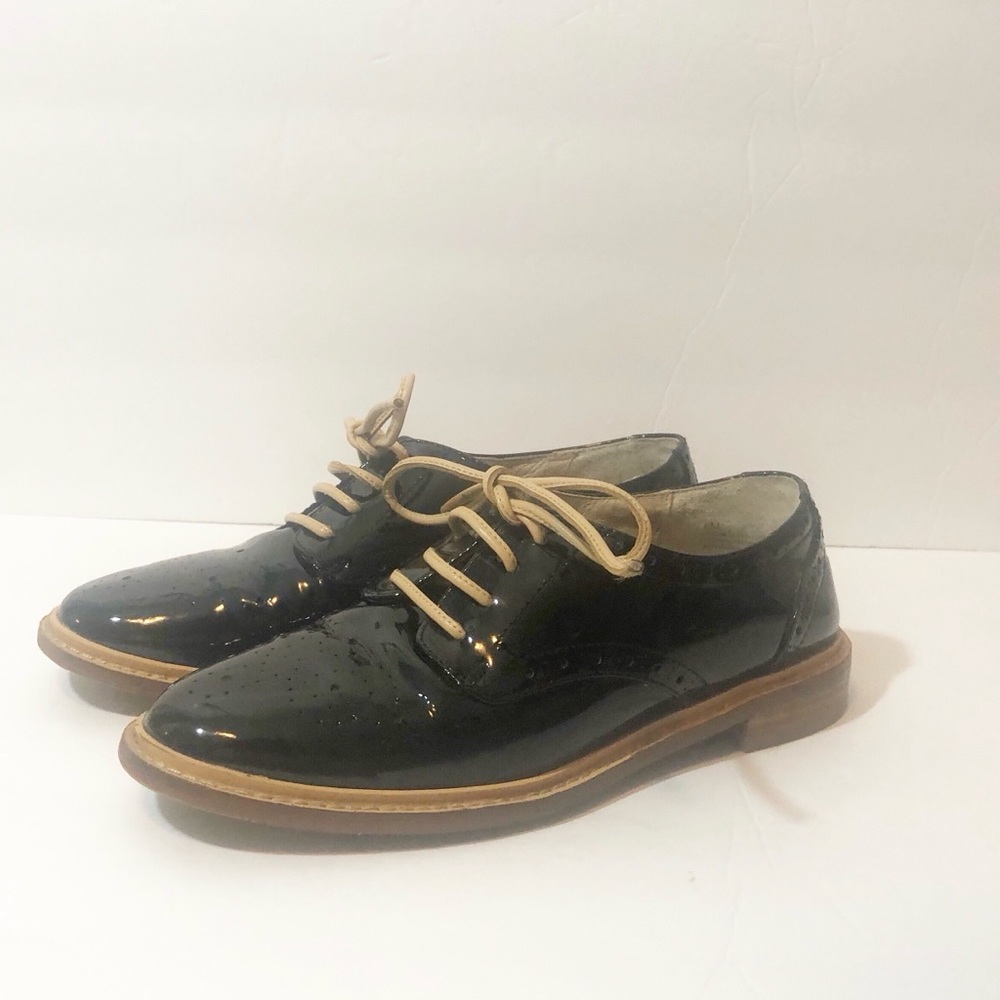 Halogen Oxford Shoes Patent Leather Black Size 6